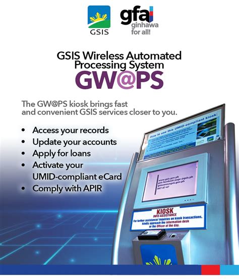 gwaps kiosk|GSIS brings processing system kiosks to SM malls.